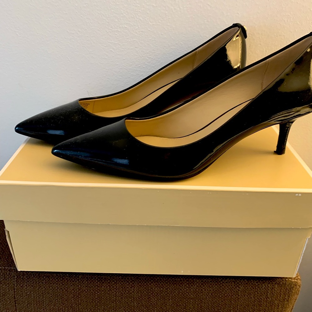 Michael Kors, black patent heels